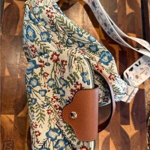 Two set Floral Tapestry Crossbody Belt Bag and cross body bag